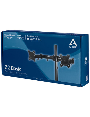 Arctic Z2 Basic Uchwyt / Stojak Do Monitorów 68,6 Cm (27") Biurko Czarny