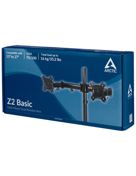 Arctic Z2 Basic Uchwyt / Stojak Do Monitorów 68,6 Cm (27") Biurko Czarny