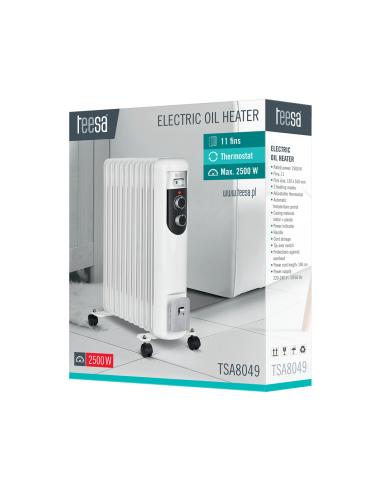 Teesa Grzejnik Olejowy 2500W (11 Żeberek)
