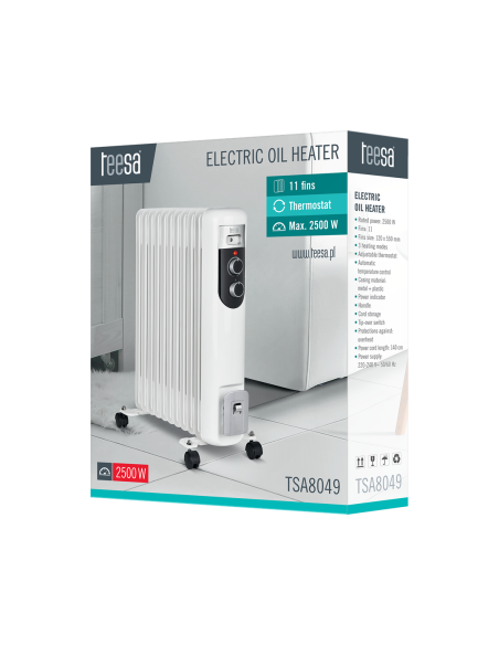 Teesa Grzejnik Olejowy 2500W (11 Żeberek)