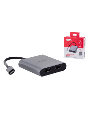 Unitek Adapter Usb-C, 2X Hdmi, 4K@60Hz, Mst, V1404B