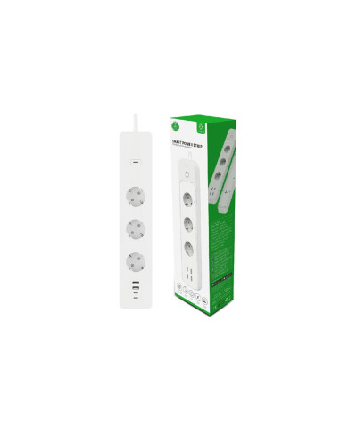 Woox R6132 Inteligentna Listwa Zasilająca 3 X Gniazdo Sieciowe Type F (Cee 7/4) 1,5 M 4 3680 W Biały