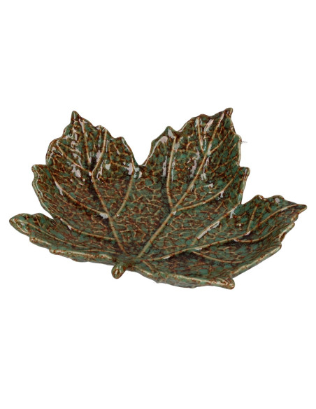 Zestaw 2 Pater W Kształcie Liścia Platana Sfogliami - Zielony, 19.5 Cm