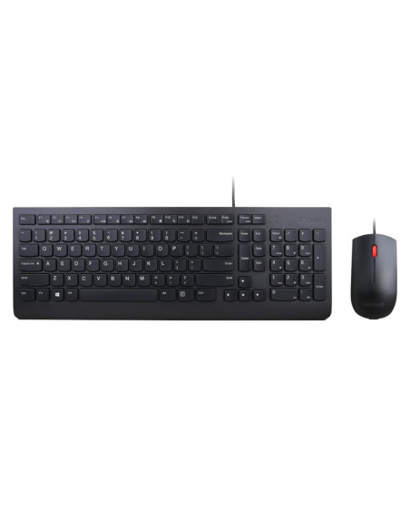 Zestaw Klawiatura + Mysz Membranowa Lenovo 4X30L79883 (Usb 2.0  (Us)  Kolor Czarny  Optyczna  1000 Dpi)