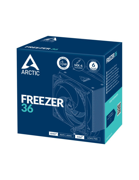 Arctic Freezer 36 Procesor Chłodnica Powietrza 12 Cm Czarny, Srebrny 1 Szt.