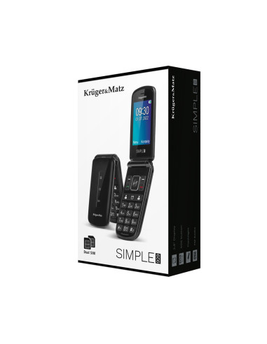 Kruger & Matz Telefon Dla Seniora Simple 929 Km0929 7,11 Cm (2,8") 108,5G Czarny