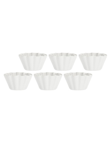 Zestaw 6 Małych Miseczek Arezzo - Biały, 9 Cm