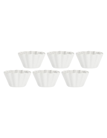 Zestaw 6 Małych Miseczek Arezzo - Biały, 9 Cm