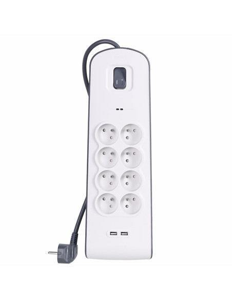 Listwa Zasilająca Belkin Power Surge 8-Port + 2Xusb-A 18W 900J 2M Grey/White