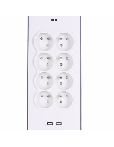 Listwa Zasilająca Belkin Power Surge 8-Port + 2Xusb-A 18W 900J 2M Grey/White