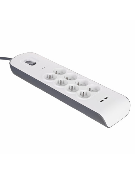 Listwa Zasilająca Belkin Power Surge 8-Port + 2Xusb-A 18W 900J 2M Grey/White