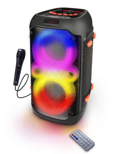 Esperanza Głośnik Bt Fm Led Rgb Karaoke Singer Ep156