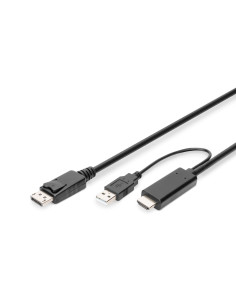 Kabel Adapter Hdmi 4K 30Hz Zasilanie Usb A Na Displayport 2M