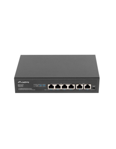 Lanberg Switch Poe+ Rack 10"/19" (4X 100Mb/S Poe+, 2X 100Mb/S) Rsfe-4P-2Fe-60