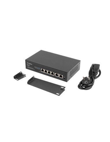 Lanberg Switch Poe+ Rack 10"/19" (4X 100Mb/S Poe+, 2X 100Mb/S) Rsfe-4P-2Fe-60
