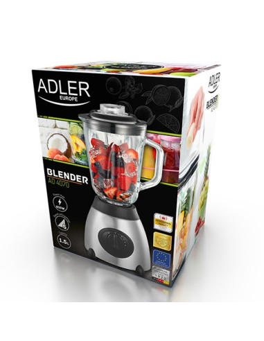 Blender Kielichowy Adler Ad 4070 (600W  Kolor Czarny)