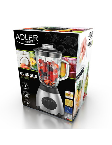 Blender Kielichowy Adler Ad 4070 (600W  Kolor Czarny)
