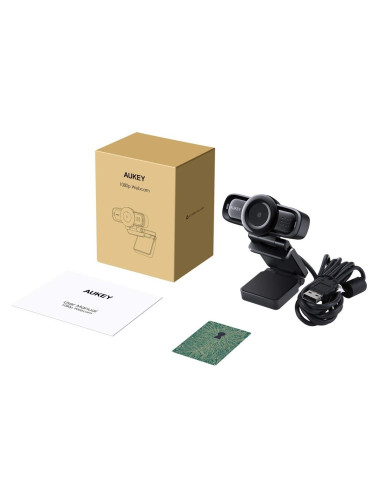Aukey Pc-Lm3 Kamera Internetowa 2 Mp 1920 X 1080 Px Usb 2.0 Czarny