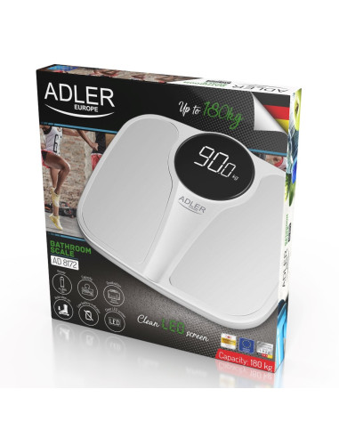 Elektroniczna Waga Łazienkowa Adler Ad 8172W Led