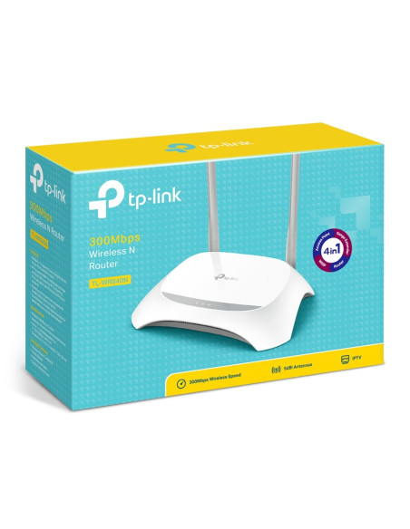 Tp-Link Tl-Wr840N Router Bezprzewodowy Fast Ethernet Jedna Częstotliwości (2,4 Ghz) Szary, Biały