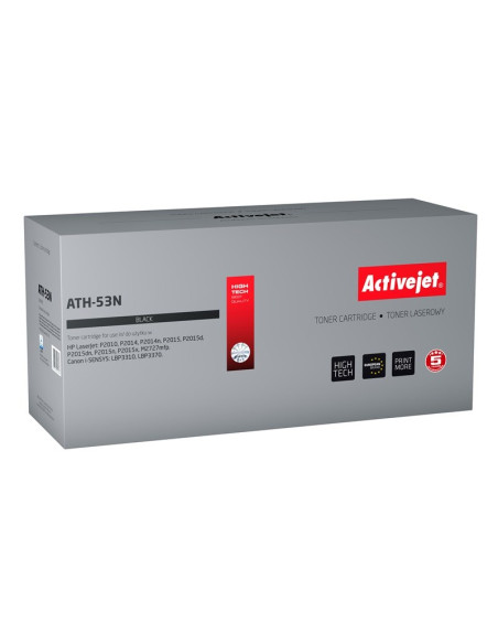 Activejet Ath-53N Toner (Zamiennik Hp 53A Q7553A, Canon Crg-715  Supreme  3500 Stron  Czarny)