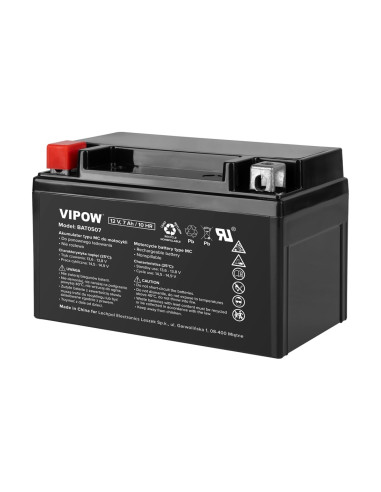 Akumulator Vipow Typu Mc Do Motocykli 12V 7Ah