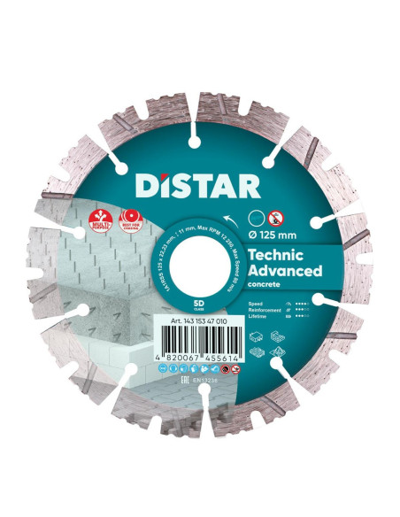 Distar Tarcza Diamentowa Technic Advanced 125 X 2,2/1,4 X 11 X 22,23