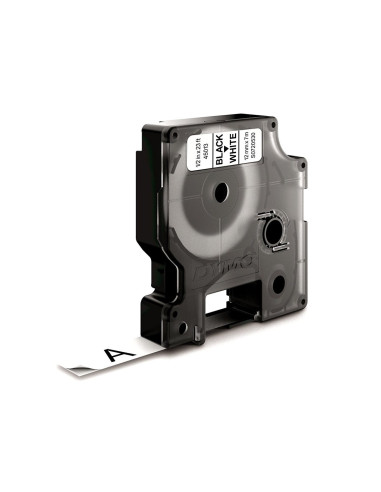 Taśma Dymo D1- 12Mm X 7M Czarny/Biały