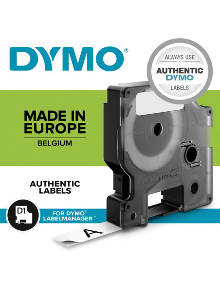 Taśma Dymo D1- 12Mm X 7M Czarny/Biały