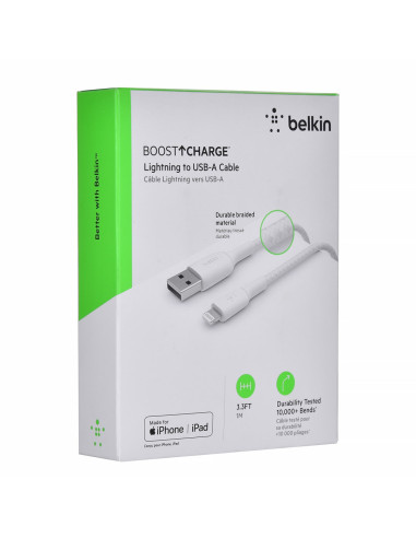 Kabel Belkin Boostcharge Braided Lightning To Usb-A Cable 1M Oplot White
