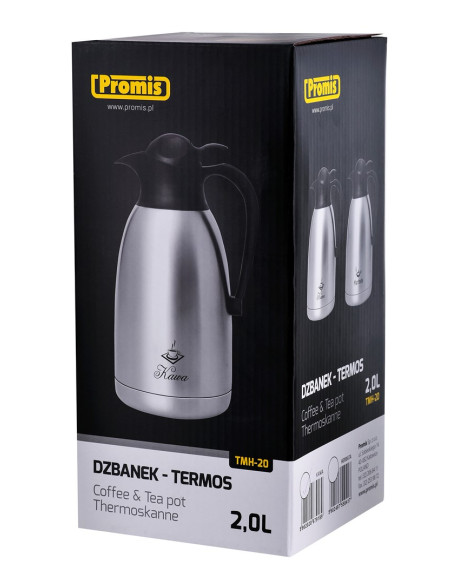 Promis Dzbanek Stalowy 2,0 L, Nadruk Kawa Tmh20K