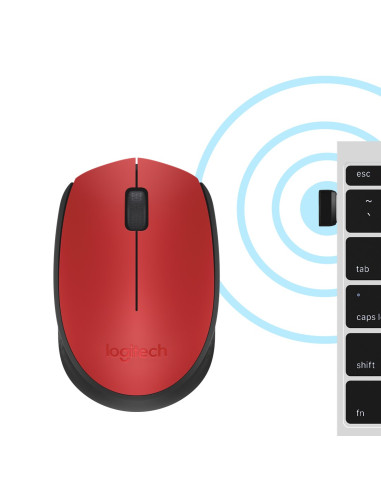Mysz Logitech M171 910-004641 (Optyczna  1000 Dpi  Kolor Czerwony)