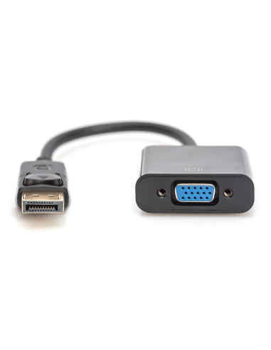 Kabel Assmann Ak-340403-001-S (Displayport M - D-Sub (Vga) F  0,15M  Kolor Czarny)