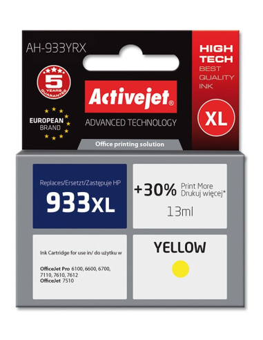 Activejet Ah-933Yrx Tusz (Zamiennik Hp 933Xl Cn056Ae  Premium  13 Ml  Żółty)