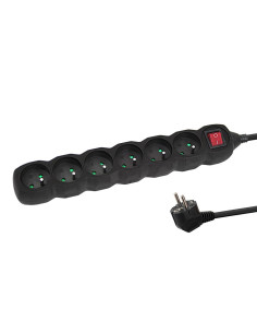 Esperanza Listwa Zasilająca 6 Gn. Wyłącznik 3M Czarna Elk218K 2