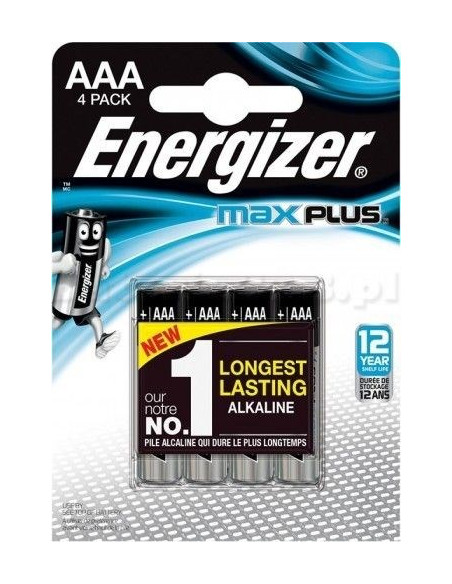 Energizer Bateria Max Plus Aaa Lr03, 4 Eco
