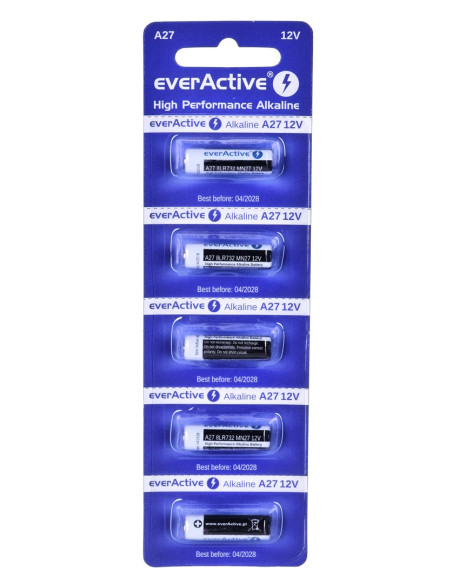 Everactive Baterie Alkaliczne 27A 12V, Blister 5 Szt. 27A5Bl