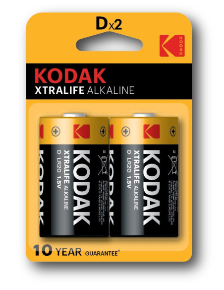 Kodak Baterie Alkaliczne Xtralife Alk.lr20 "D" Blister [Kpl 2Szt]