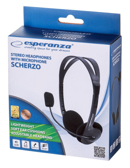 Słuchawki Esperanza Eh102 (Kolor Czarny)