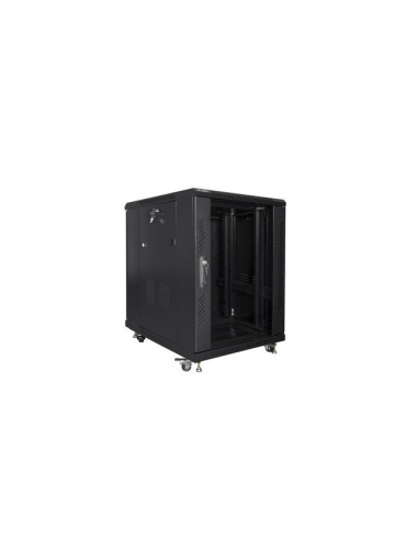 Szafa Rack Lanberg Ff01-6815-12B (15U  19''  848Mm / 600Mm / 800 Mm  Stojąca  Szklane  800 Kg  Kolor Czarny)
