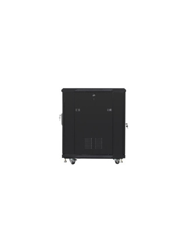 Szafa Rack Lanberg Ff01-6815-12B (15U  19''  848Mm / 600Mm / 800 Mm  Stojąca  Szklane  800 Kg  Kolor Czarny)