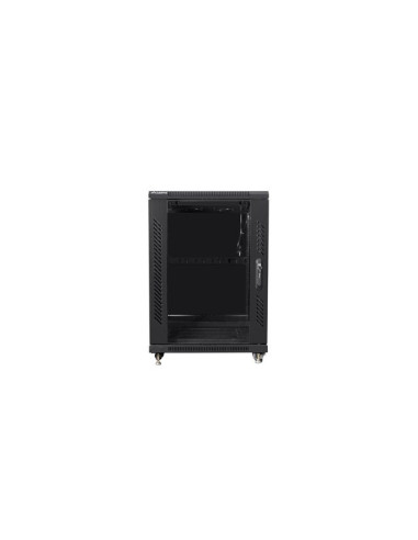 Szafa Rack Lanberg Ff01-6815-12B (15U  19''  848Mm / 600Mm / 800 Mm  Stojąca  Szklane  800 Kg  Kolor Czarny)