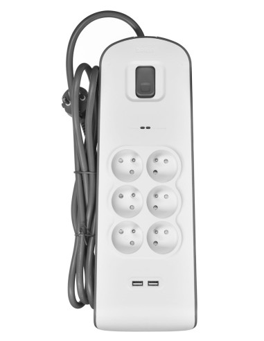 Listwa Zasilająca Belkin Power Surge 6-Port + 2Xusb-A 2.4A 650J 2M Grey/White