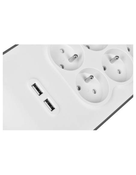 Listwa Zasilająca Belkin Power Surge 6-Port + 2Xusb-A 2.4A 650J 2M Grey/White