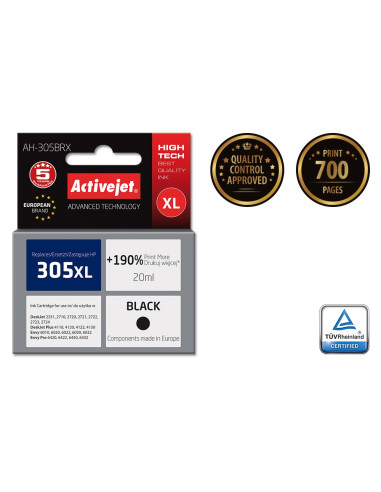 Activejet Ah-305Brx Tusz (Zamiennik Hp 305 Xl 3Ym62Ae  Premium  20 Ml  Czarny)
