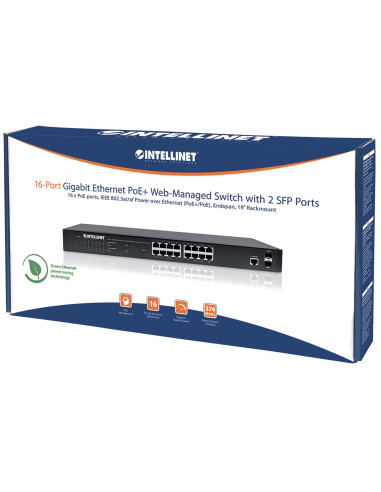 Intellinet Switch Gigabit Zarządzalny 16X Rj45 Poe