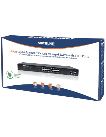 Intellinet Switch Gigabit Zarządzalny 16X Rj45 Poe