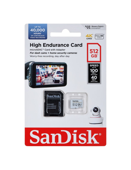Karta Pamięci Sandisk High Endurance (Rejestratory I Monitoring) Microsdxc 512Gb V30 Z Adapterem