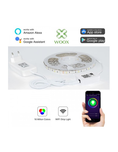 Woox R5093 Inteligentne Oświetlenie Inteligentne Światło Paska Wi-Fi 24 W