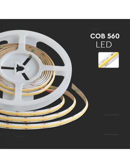Taśma Led V-Tac Bezpunktowa Cob Cct 3W1 560Led 24V 18W/M Cri90 Vt-Cob 2700K-6500K